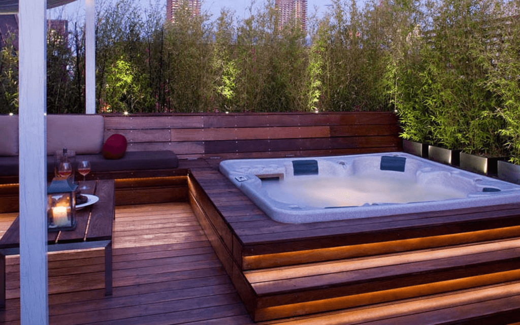 backyard hot tub privacy ideas