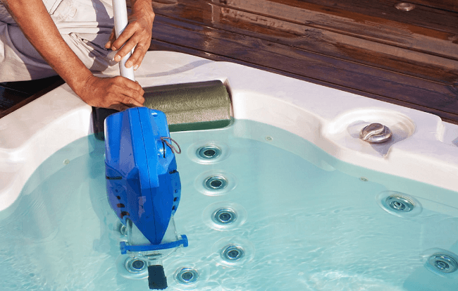 hot tub debris removal