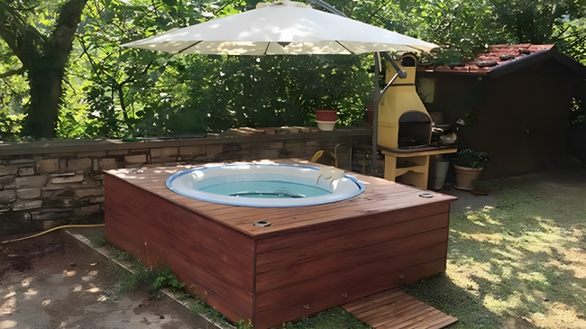 Build a Bench Around the Hot Tub